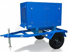 Дизельный генератор ТСС АД-50С-Т400-1РПМ11 на шасси — фото 1